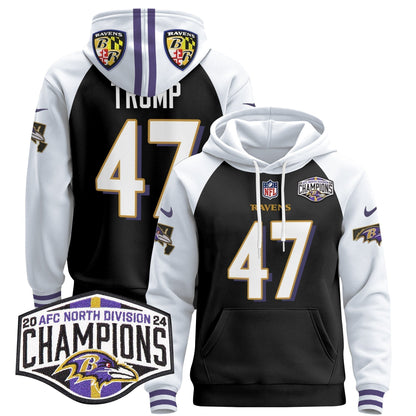 BAL 2024 AFC North Division Champions Patch Pullover Hoodie V2 - Stitched