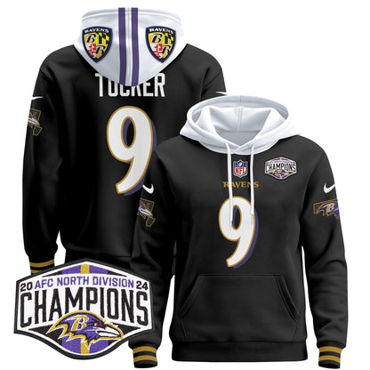 BAL 2024 AFC North Division Champions Patch Pullover Hoodie V2 - Stitched