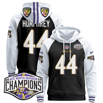 BAL 2024 AFC North Division Champions Patch Pullover Hoodie V2 - Stitched