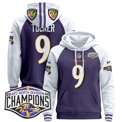 BAL 2024 AFC North Division Champions Patch Pullover Hoodie V2 - Stitched
