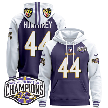 BAL 2024 AFC North Division Champions Patch Pullover Hoodie V2 - Stitched