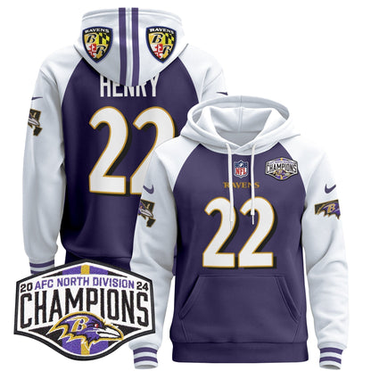BAL 2024 AFC North Division Champions Patch Pullover Hoodie V2 - Stitched