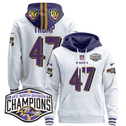 BAL 2024 AFC North Division Champions Patch Pullover Hoodie V2 - Stitched