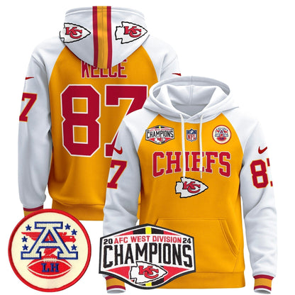 KC 2024 AFC West Division Champions Pullover Hoodie - Stitched