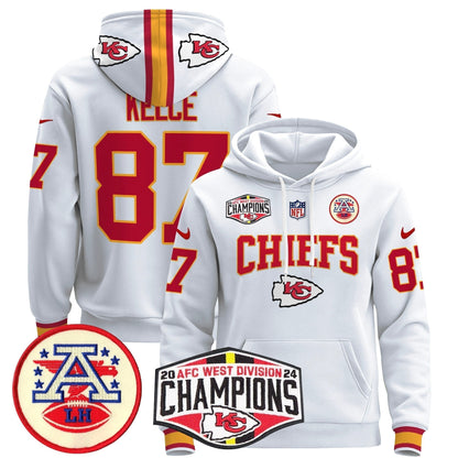 KC 2024 AFC West Division Champions Pullover Hoodie - Stitched