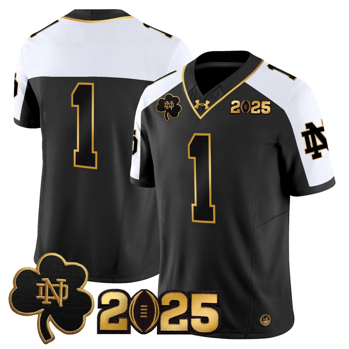NDFI 2025 CFP Final Patch Gold Vapor Limited Jersey - All Stitched