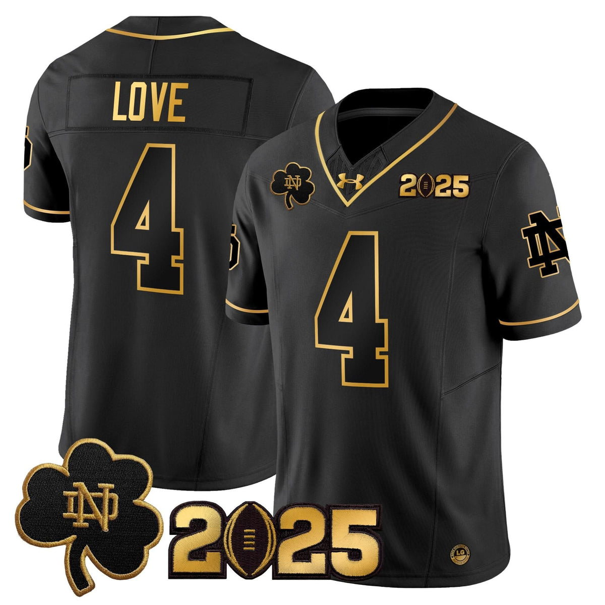 NDFI 2025 CFP Final Patch Gold Vapor Limited Jersey - All Stitched