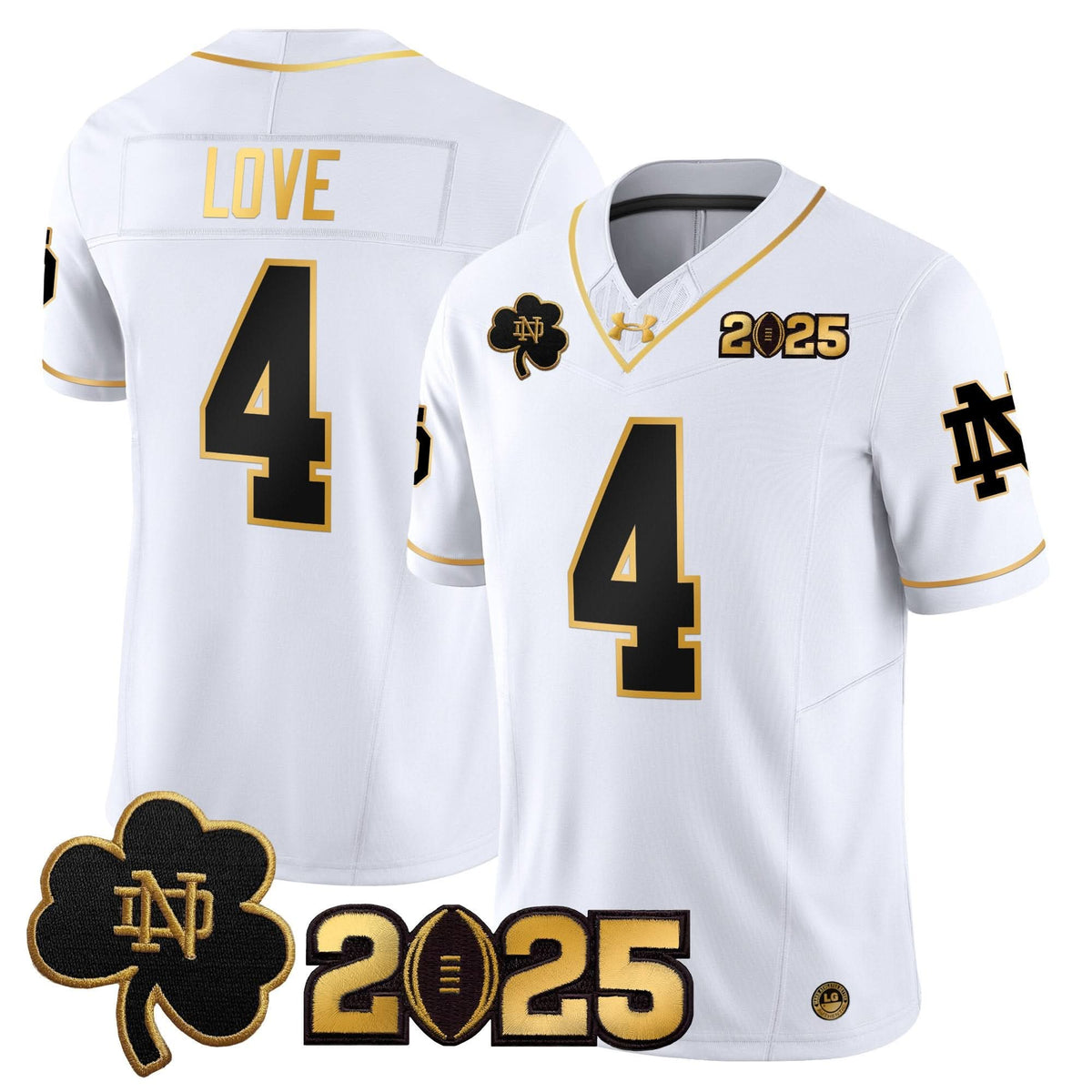 NDFI 2025 CFP Final Patch Gold Vapor Limited Jersey - All Stitched