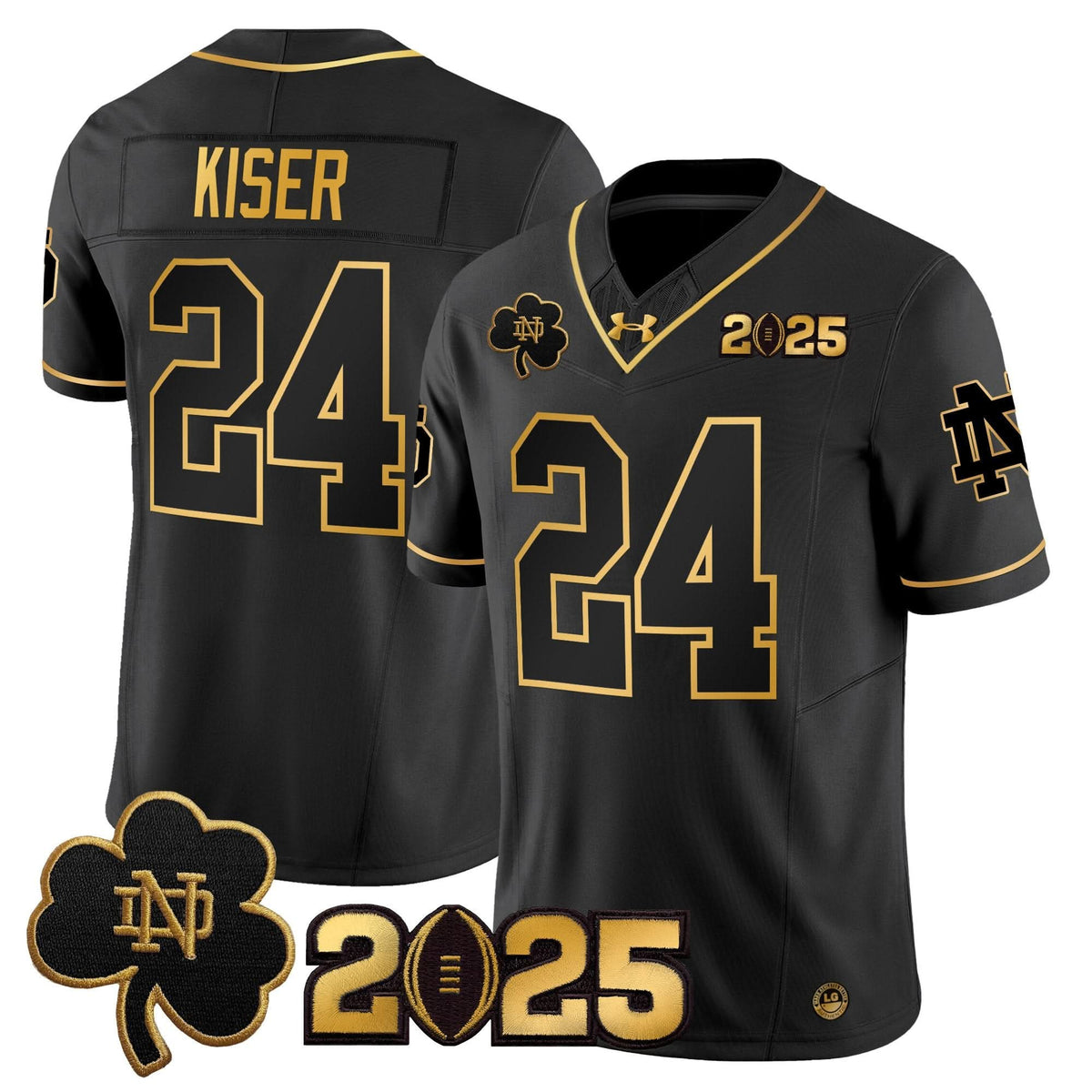 NDFI 2025 CFP Final Patch Gold Vapor Limited Jersey - All Stitched