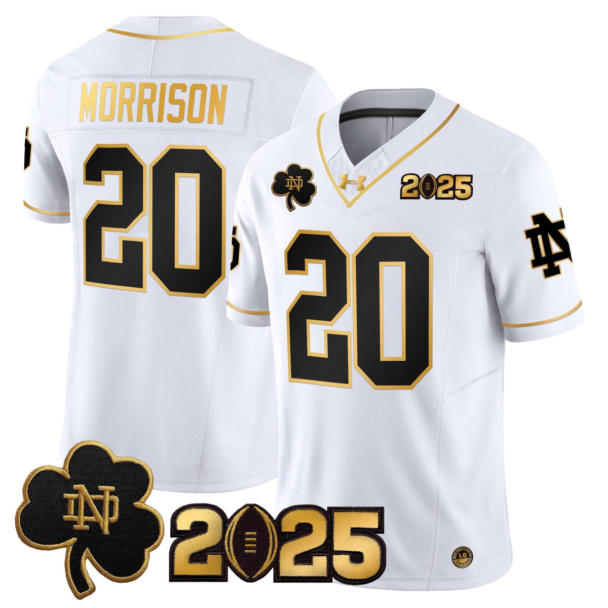 NDFI 2025 CFP Final Patch Gold Vapor Limited Jersey - All Stitched