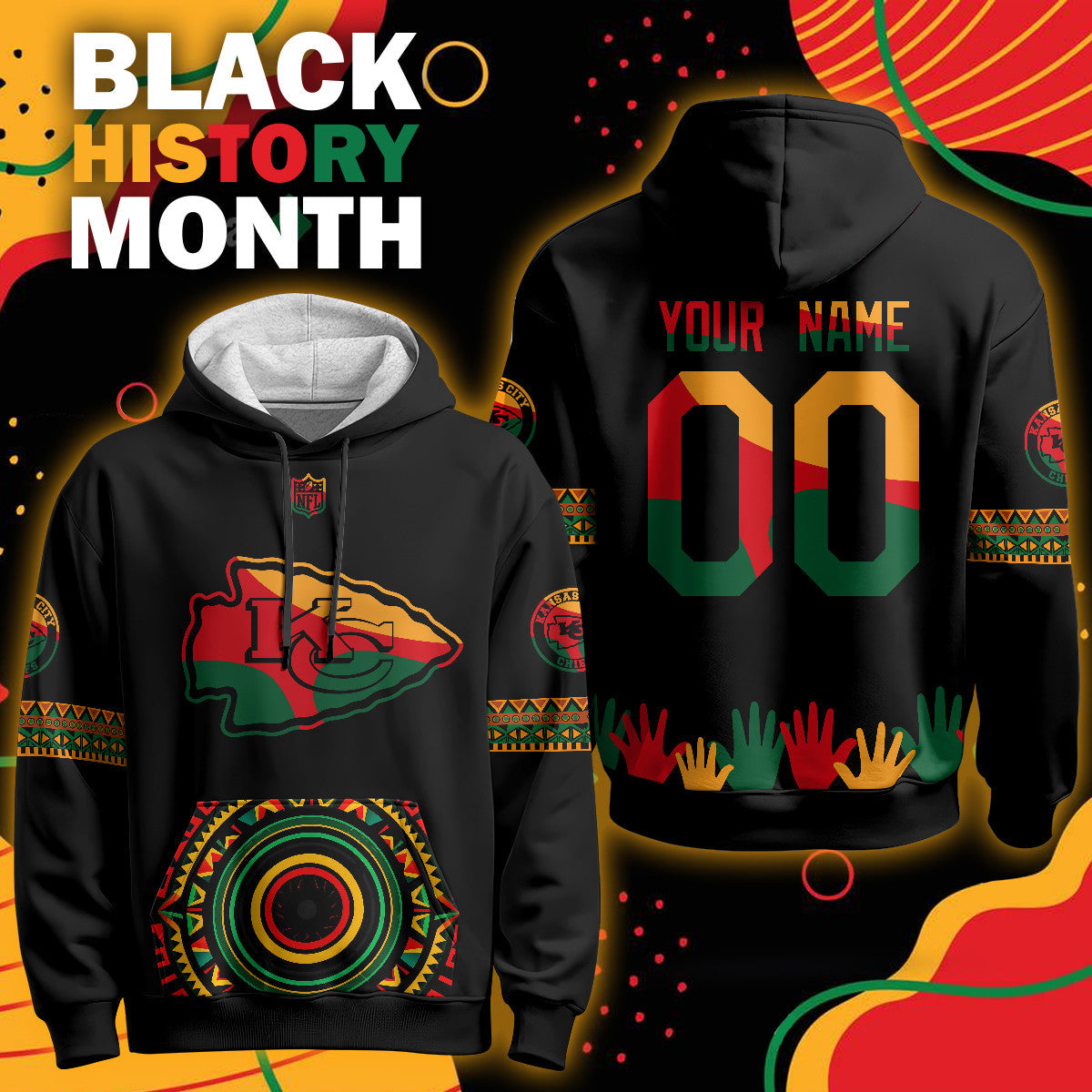 Custom KC Black History Month Limited Hoodie - Printed