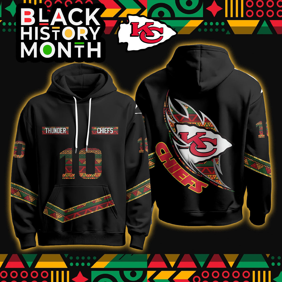 Custom KC Black History Month Limited Hoodie - Printed