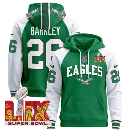 PHI Super Bowl LIX Patch Pullover Hoodie - Stitched