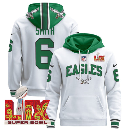 PHI Super Bowl LIX Patch Pullover Hoodie - Stitched
