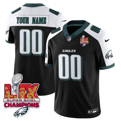 Custom Name/Gender PHI Super Bowl LIX Champions Vapor Limited Jersey - Stitched
