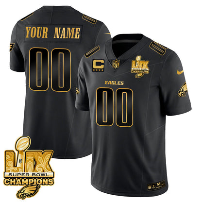 Custom Name/Gender PHI Super Bowl LIX Champions Vapor Limited Jersey - Stitched