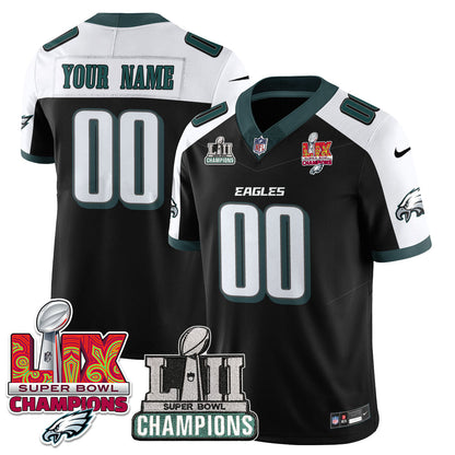 Custom Name/Gender PHI LII-LIX Super Bowl Champions Vapor Limited Jersey - Stitched