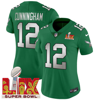 Women's PHI Super Bowl LIX Patch Vapor Limited Jersey - Stitched