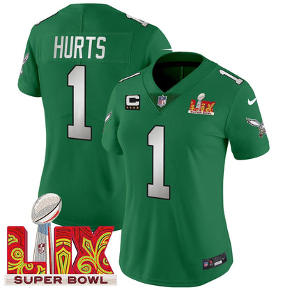 Women's PHI Super Bowl LIX Patch Vapor Limited Jersey - Stitched