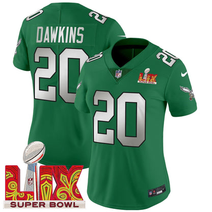 Women's PHI Super Bowl LIX Patch Vapor Limited Jersey - Stitched