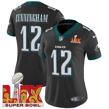 Women's PHI Super Bowl LIX Patch Vapor Limited Jersey - Stitched