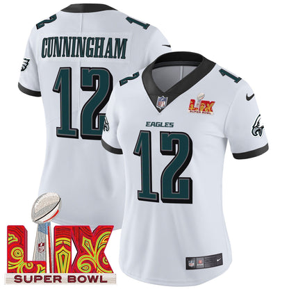 Women's PHI Super Bowl LIX Patch Vapor Limited Jersey - Stitched