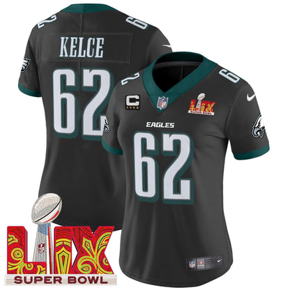 Women's PHI Super Bowl LIX Patch Vapor Limited Jersey - Stitched