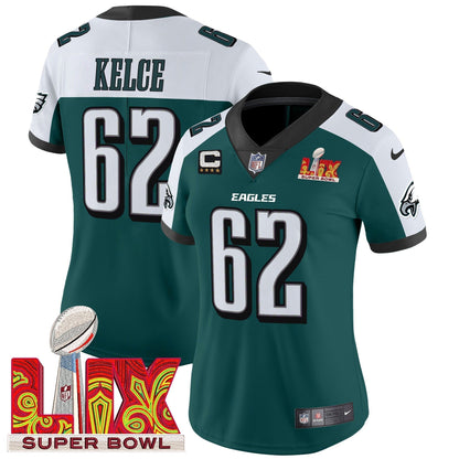 Women's PHI Super Bowl LIX Patch Vapor Limited Jersey - Stitched
