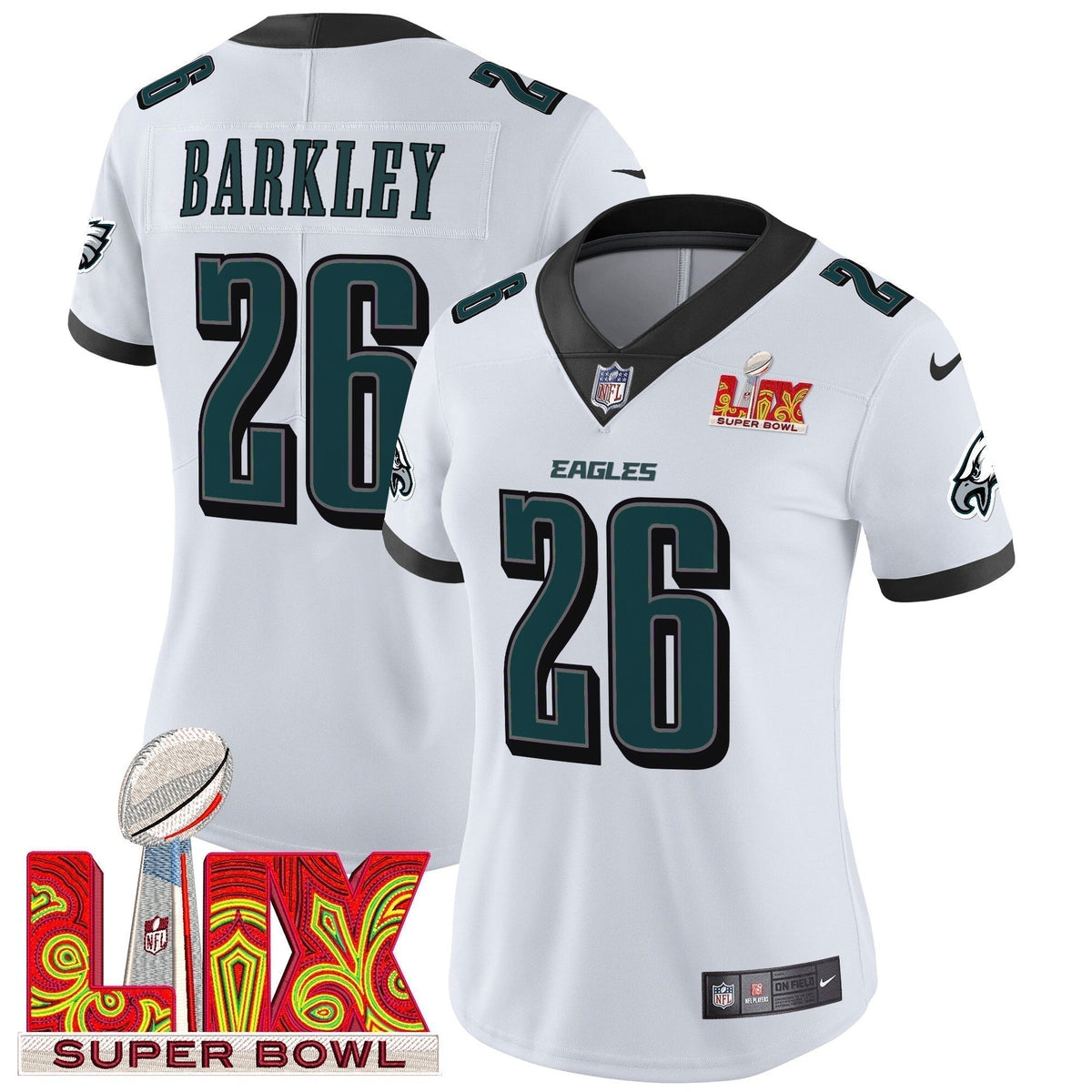 Women's PHI Super Bowl LIX Patch Vapor Limited Jersey - Stitched