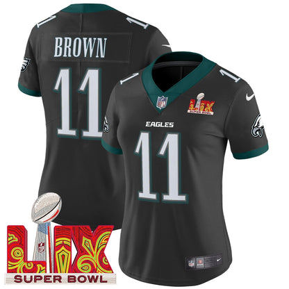 Women's PHI Super Bowl LIX Patch Vapor Limited Jersey - Stitched