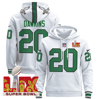 PHI Super Bowl LIX Patch Pullover Hoodie - Stitched