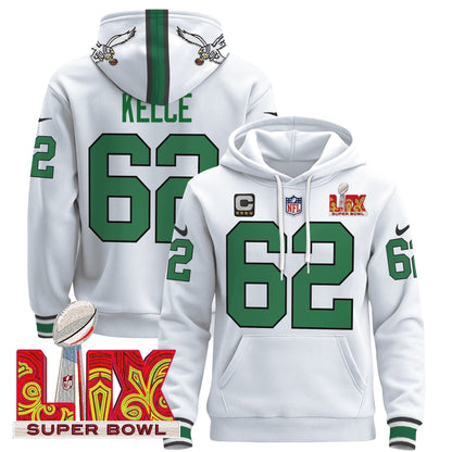 PHI Super Bowl LIX Patch Pullover Hoodie - Stitched