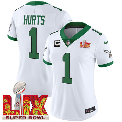 Women's PHI Super Bowl LIX Patch Vapor Limited Jersey - Stitched