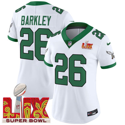 Women's PHI Super Bowl LIX Patch Vapor Limited Jersey - Stitched