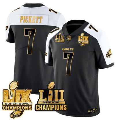 PHI LII-LIX Super Bowl Champions Gold Vapor Limited Jersey N2 - Stitched