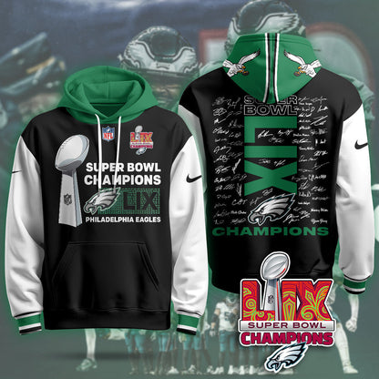 PHI Super Bowl LIX Champions Hoodie - Printed