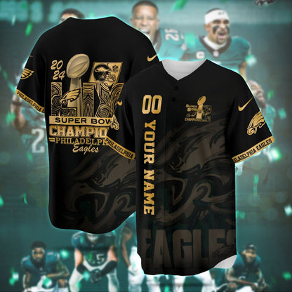 PHI Super Bowl LIX Champions Custom Limited Jersey CN6