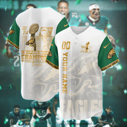 PHI Super Bowl LIX Champions Custom Limited Jersey CN6