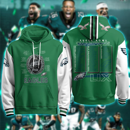 PHI Super Bowl LIX Champions Limited Hoodie N1 - Printed