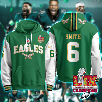 PHI Super Bowl LIX Champions Gold Hoodie N2R - Stitched