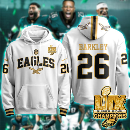 PHI Super Bowl LIX Champions Gold Hoodie N2R - Stitched