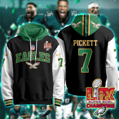 PHI Super Bowl LIX Champions Gold Hoodie N2R - Stitched