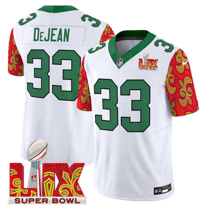 PHI Kelly Green Super Bowl LIX Style Vapor Limited Jersey - Stitched