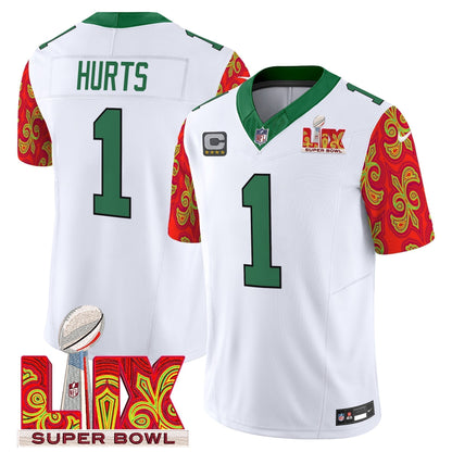 PHI Kelly Green Super Bowl LIX Style Vapor Limited Jersey - Stitched