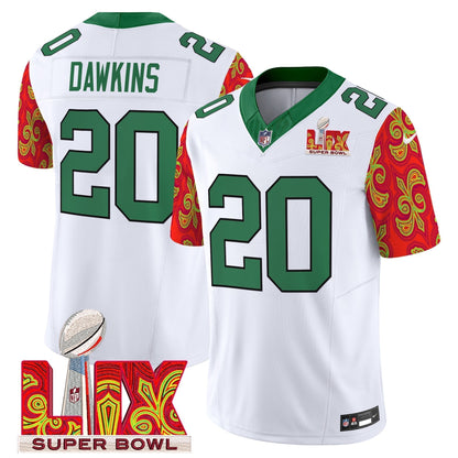 PHI Kelly Green Super Bowl LIX Style Vapor Limited Jersey - Stitched
