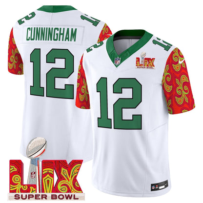 PHI Kelly Green Super Bowl LIX Style Vapor Limited Jersey - Stitched