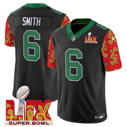 PHI Kelly Green Super Bowl LIX Style Vapor Limited Jersey - Stitched
