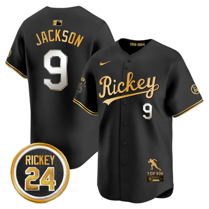 Men's Oakland Athletics Rickey Tribute style Vapor Premier Limited Jersey - All Stitched