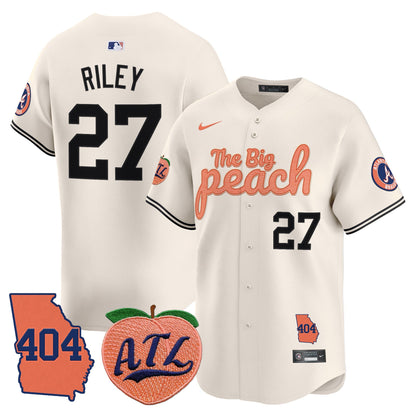 Men's Atlanta Braves 404 & The Big Peach Vapor Premier Limited Jersey - All Stitched