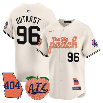 Men's Atlanta Braves 404 & The Big Peach Vapor Premier Limited Jersey - All Stitched